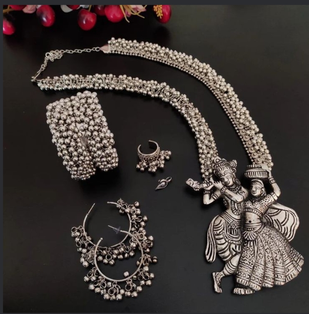 Moonlight Magic: Oxidized Silver Jewelry for Indian and Western&nbsp;Wear